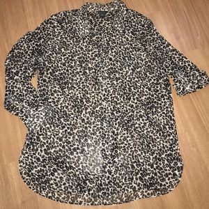 Leopard button down